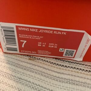 Nike Black and Pink Joyride Sneakers